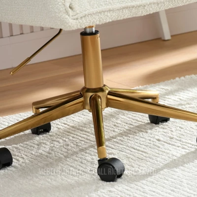 GOHAR Polsterdrehstuhl – Creme/Gold