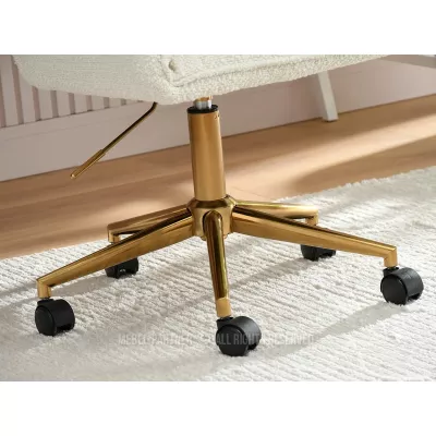 GOHAR Polsterdrehstuhl – Creme/Gold