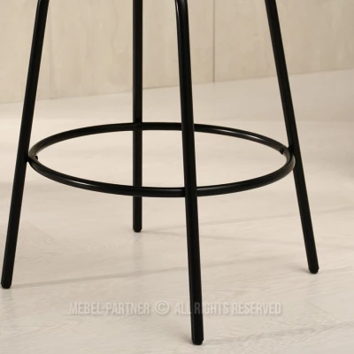 MAGELA gepolsterter Barhocker - beige / schwarz