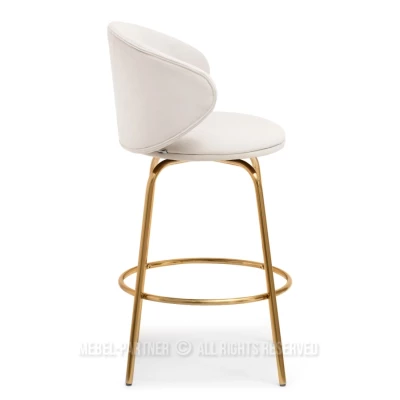 MAGELA gepolsterter Barhocker - creme / gold