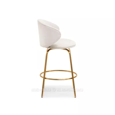 MAGELA gepolsterter Barhocker - creme / gold