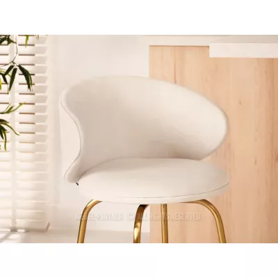 MAGELA gepolsterter Barhocker - creme / gold