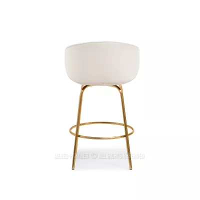 MAGELA gepolsterter Barhocker - creme / gold