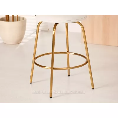 MAGELA gepolsterter Barhocker - creme / gold