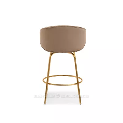 MAGELA gepolsterter Barhocker - beige / gold
