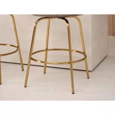 MAGELA gepolsterter Barhocker - beige / gold