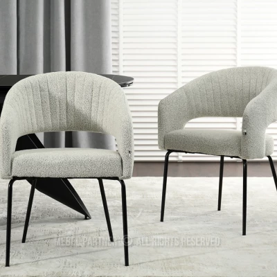 SUJATA Polsterstuhl für Esszimmer - beige/schwarz