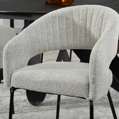 SUJATA Polsterstuhl für Esszimmer - beige/schwarz