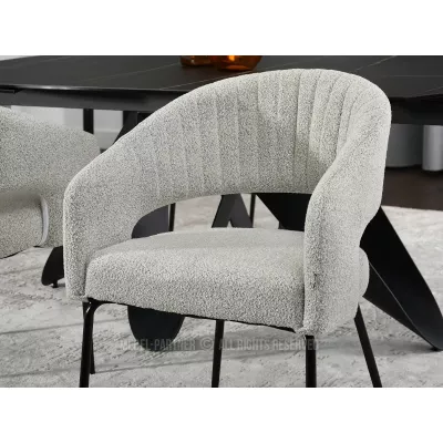 SUJATA Polsterstuhl für Esszimmer - beige/schwarz