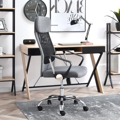IVIA Bürostuhl - grau / chrom