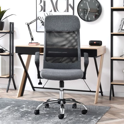 IVIA Bürostuhl - grau / chrom