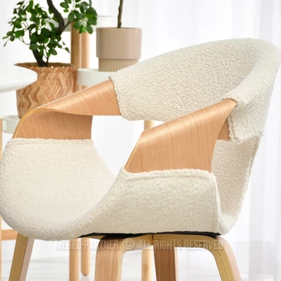 Esszimmerstuhl DARLENIS - Eiche / Creme
