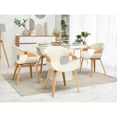 Esszimmerstuhl DARLENIS - Eiche / Creme