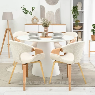 Esszimmerstuhl DARLENIS - Eiche / Creme
