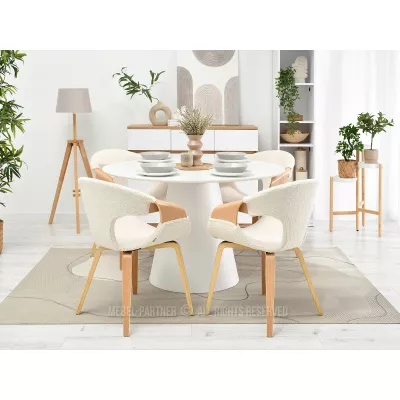 Esszimmerstuhl DARLENIS - Eiche / Creme
