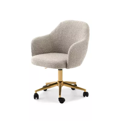 Gepolsterter Drehstuhl NATHALY - beige / gold