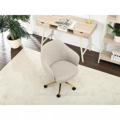 Gepolsterter Drehstuhl NATHALY - beige / gold