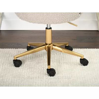 Gepolsterter Drehstuhl NATHALY - beige / gold