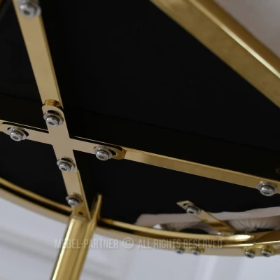 Designer-Esszimmerstuhl NAHIDA - Creme / Gold