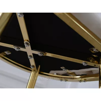 Designer-Esszimmerstuhl NAHIDA - Creme / Gold