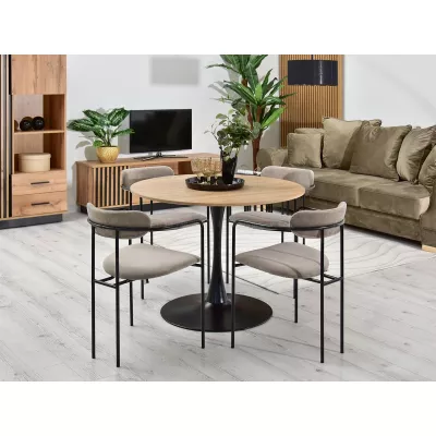 Esszimmerstuhl MAJIDA - beige / schwarz