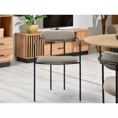 Esszimmerstuhl MAJIDA - beige / schwarz