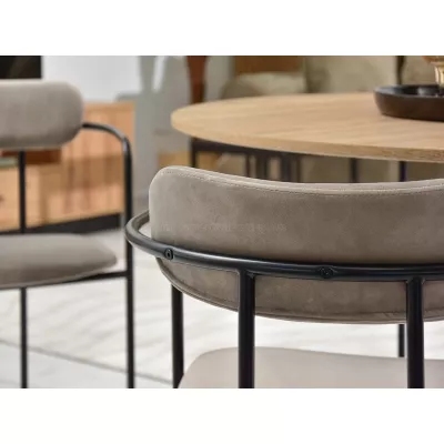 Esszimmerstuhl MAJIDA - beige / schwarz