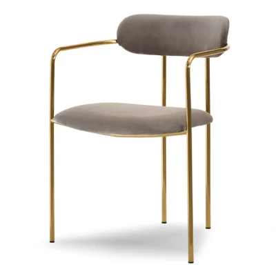 Esszimmerstuhl MAJIDA - beige / gold