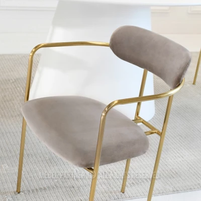 Esszimmerstuhl MAJIDA - beige / gold