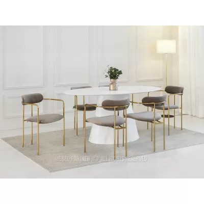 Esszimmerstuhl MAJIDA - beige / gold