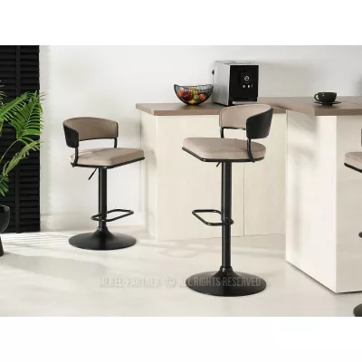 Barhocker LAMIS - schwarz / beige
