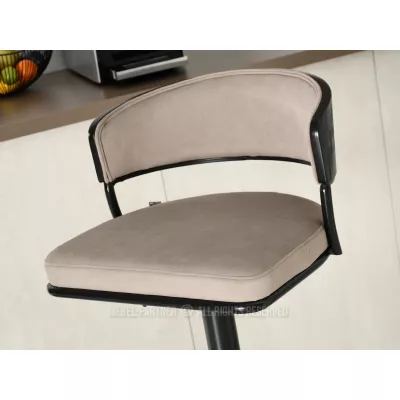 Barhocker LAMIS - schwarz / beige