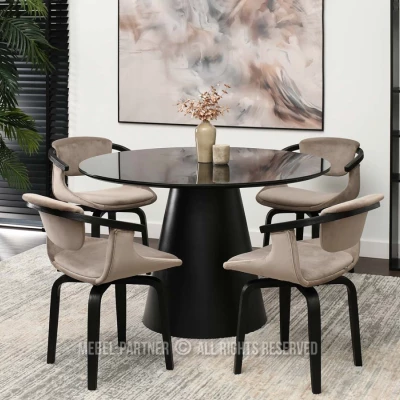 Esszimmerstuhl ADALIZ - beige / schwarz