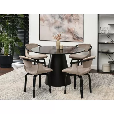 Esszimmerstuhl ADALIZ - beige / schwarz