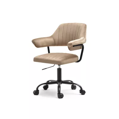 ZOHRA Polsterdrehstuhl – beige/schwarz