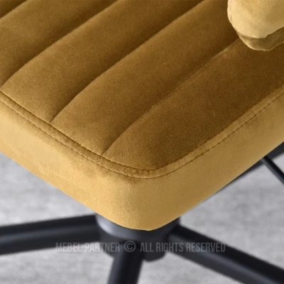 ZOHRA Polsterdrehstuhl – Gold/Schwarz