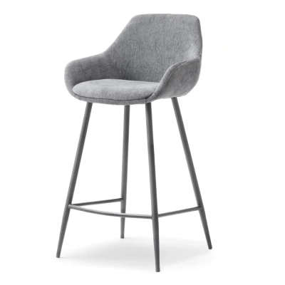 Barhocker LORNA - grau / schwarz