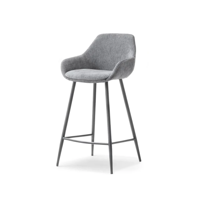 Barhocker LORNA - grau / schwarz