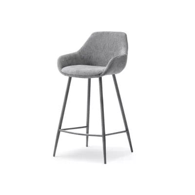 Barhocker LORNA - grau / schwarz