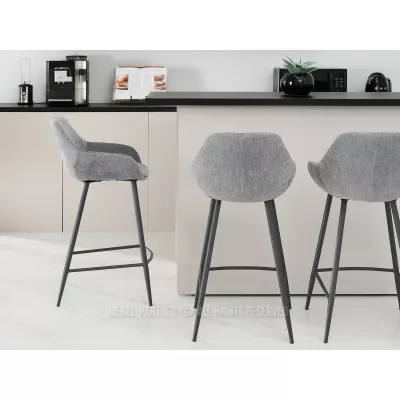 Barhocker LORNA - grau / schwarz