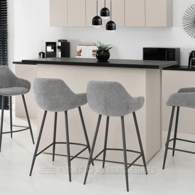 Barhocker LORNA - grau / schwarz