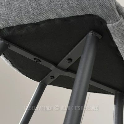 Barhocker LORNA - grau / schwarz