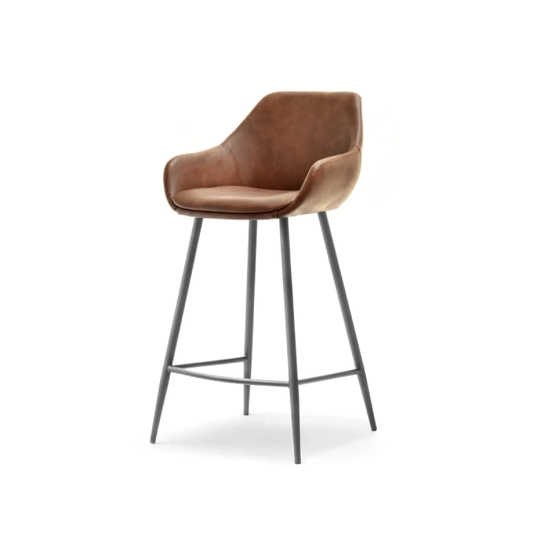 Barhocker LORNA - braun / schwarz