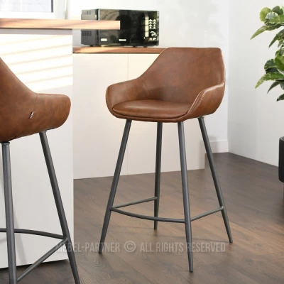 Barhocker LORNA - braun / schwarz