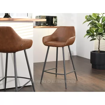 Barhocker LORNA - braun / schwarz