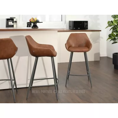 Barhocker LORNA - braun / schwarz