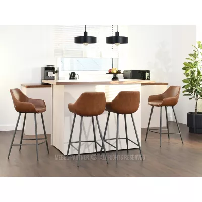 Barhocker LORNA - braun / schwarz