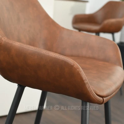 Barhocker LORNA - braun / schwarz