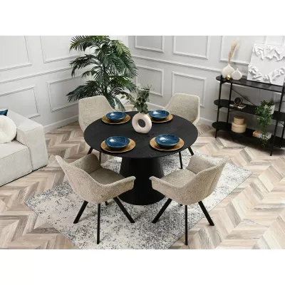 Esszimmerstuhl MANAL – beige/schwarz