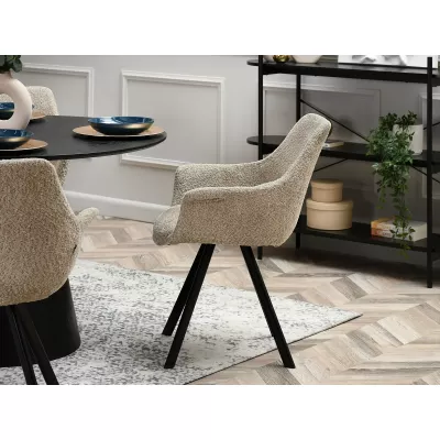 Esszimmerstuhl MANAL – beige/schwarz